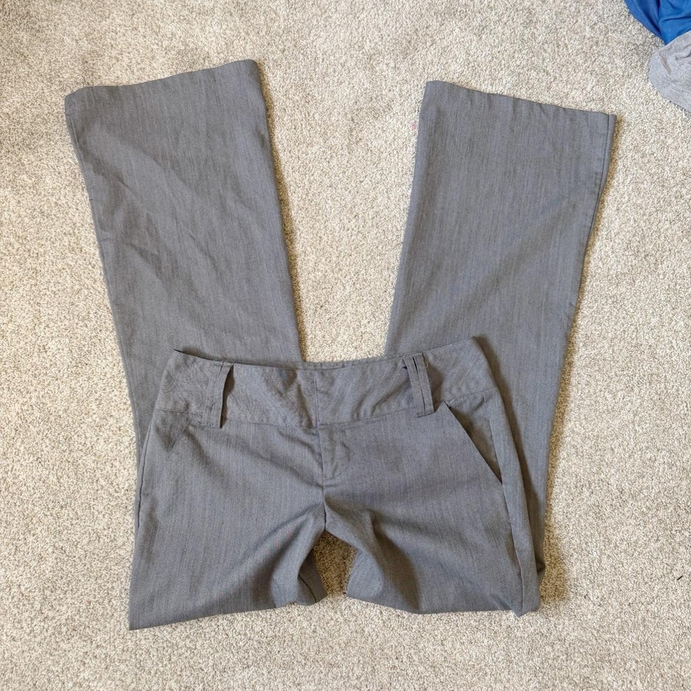 Y2K Halo Grey Office Siren Wide Leg Trousers — Size 32"